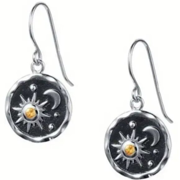 Vintage Bohemian Style Sun and Moon Pendant Earrings for Women & Teens - Picture 1 of 2